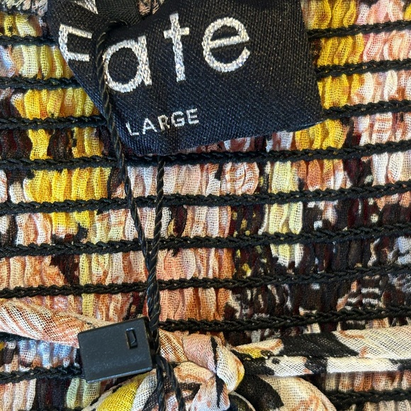 Fate Floral Blouse - Yellow and Black - Picture 7 of 10